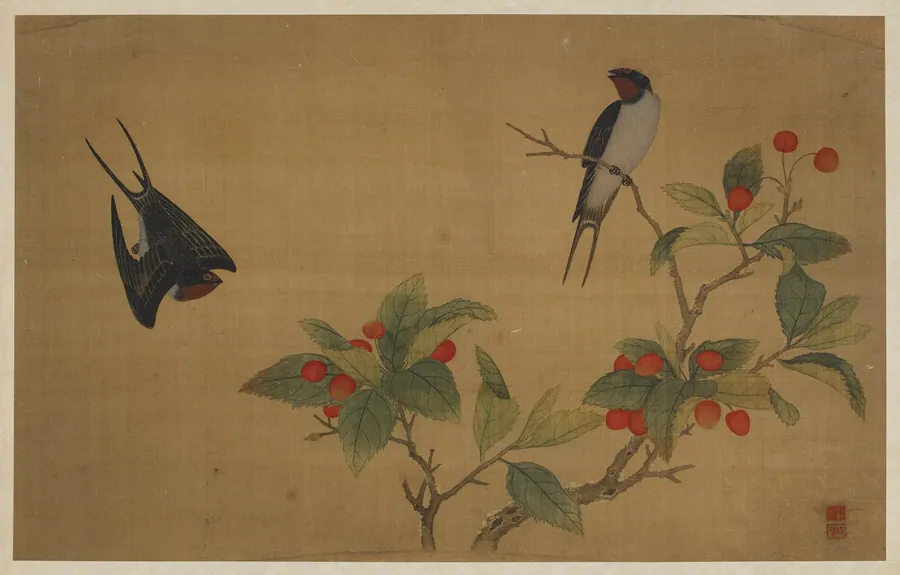 Birds and fruit by Wu Zhang (1671-after 1741)