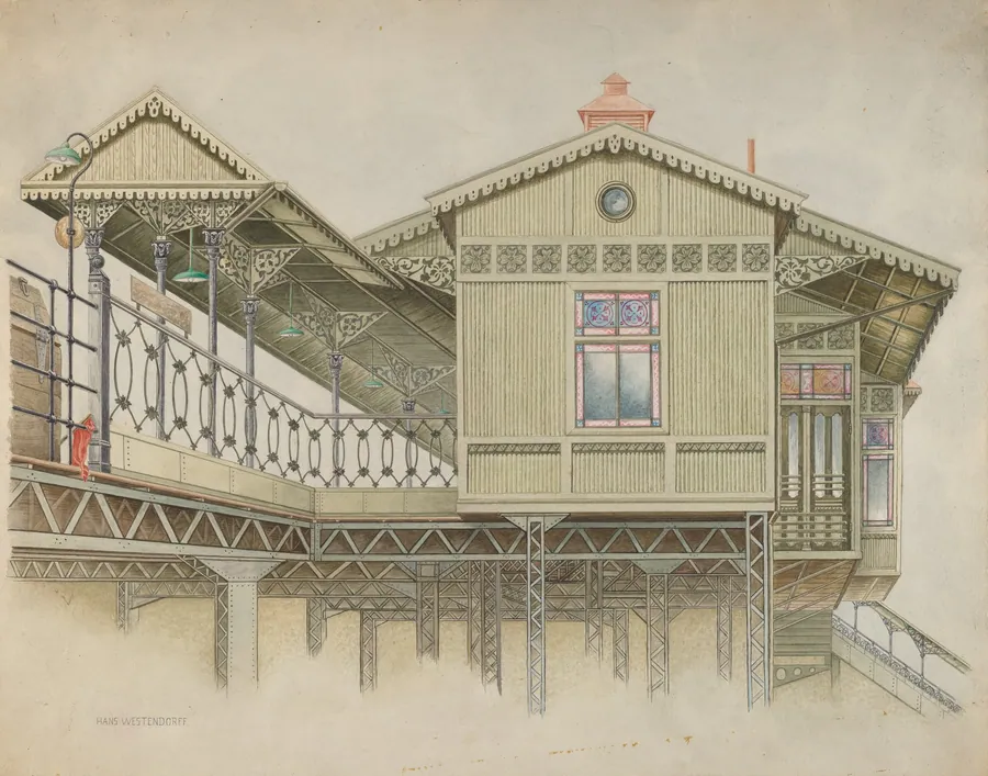 Exterior of Elevated Station by Hans Westendorff