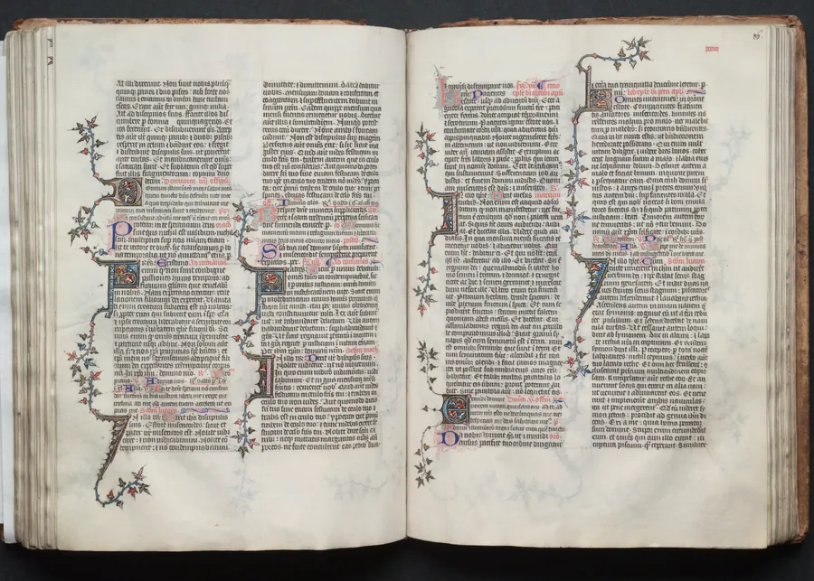 The Gotha Missal:  Fol. 85v, Text by Master of the Boqueteaux