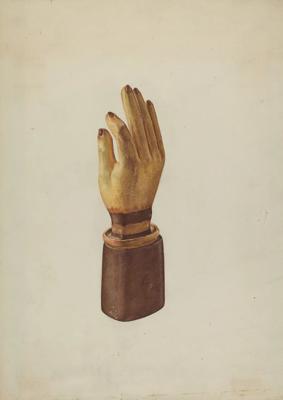 Hand Glove Advertisement by Robert Calvin