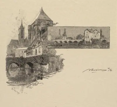 Fontainebleau Forest: Moret, the Wood-Mill (La Forêt de Fontainebleau: Moret, la porte de Montereau, le moulin à tan)