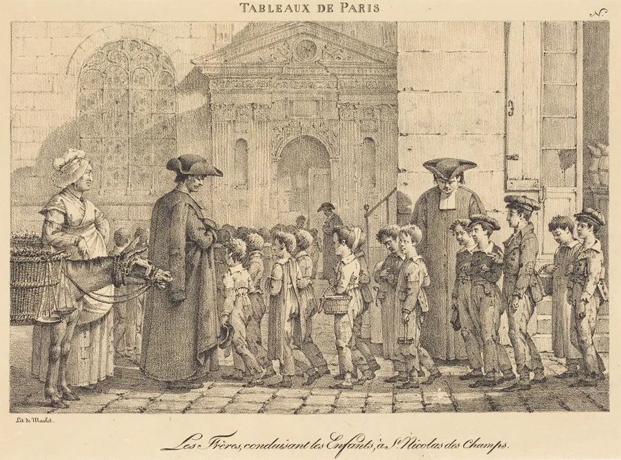 Les Frères Conduisent les Enfants, à St. Nicolas des Champs by Jean Henri Marlet