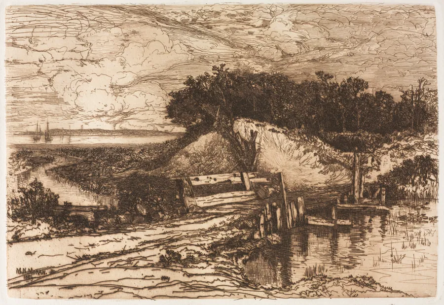 Gardiner's Bay, Long Island, seen from Fresh Pond by Mary Nimmo Moran