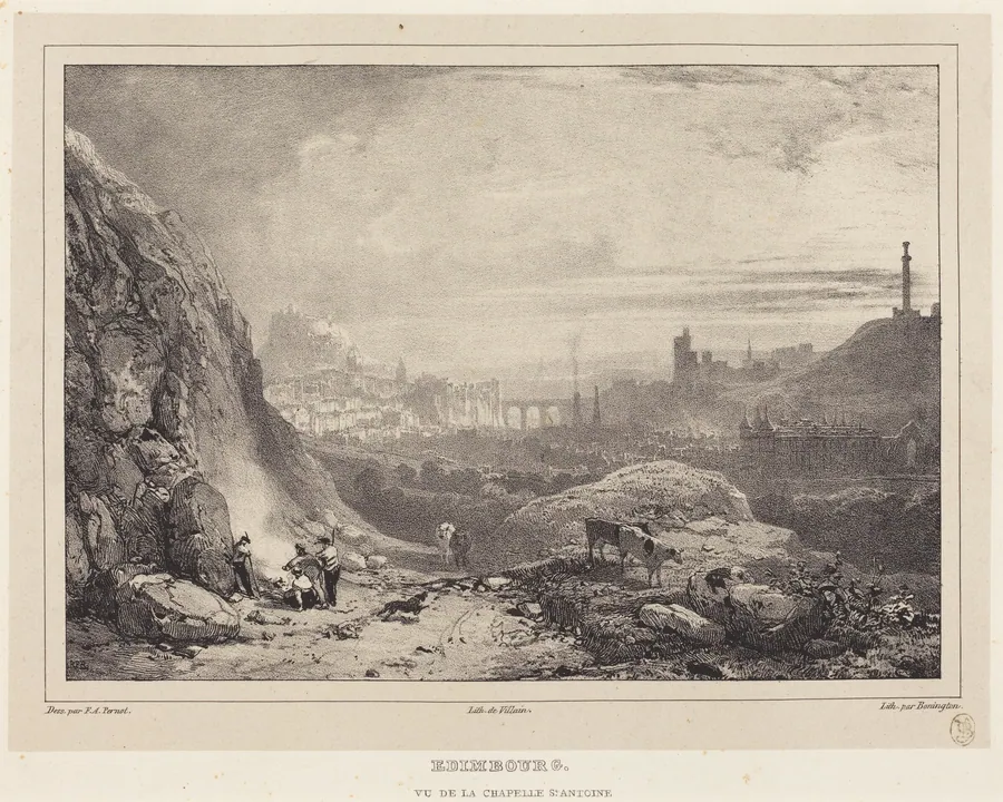 Edimbourg vu de la Chapelle Saint-Antoine by Richard Parkes Bonington