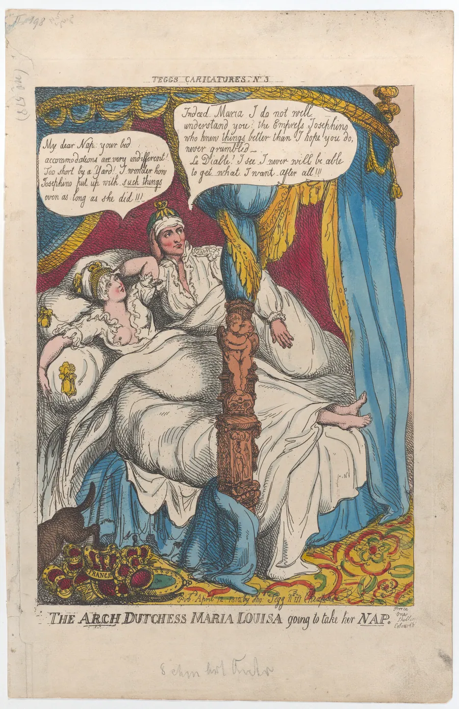 The Arch Duchess Maria Louisa Going to Take Her Nap by Thomas Tegg