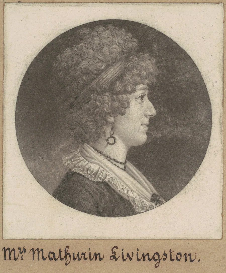 Margaret Lewis Livingston by Charles B. J. Févret de Saint-Mémin