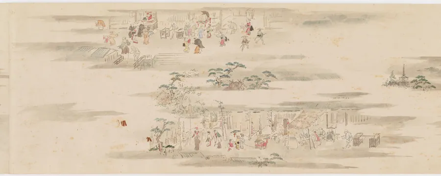 Pastimes and occupations of the twelve months by Hanabusa Itcho 英一蝶 (1652-1724)