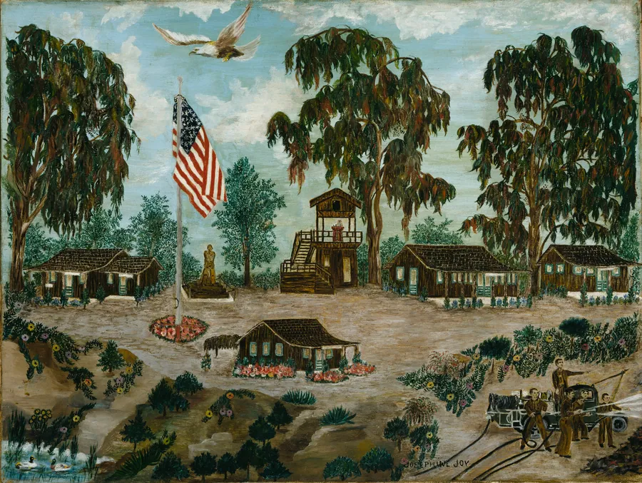 CCC Camp Balboa Park by Josephine Joy, born North River Mills, WV 1869-died Peoria, IL 1948