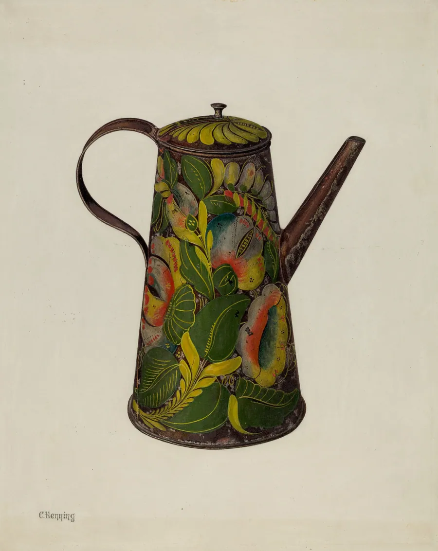 Toleware Coffee Pot by Charles Henning