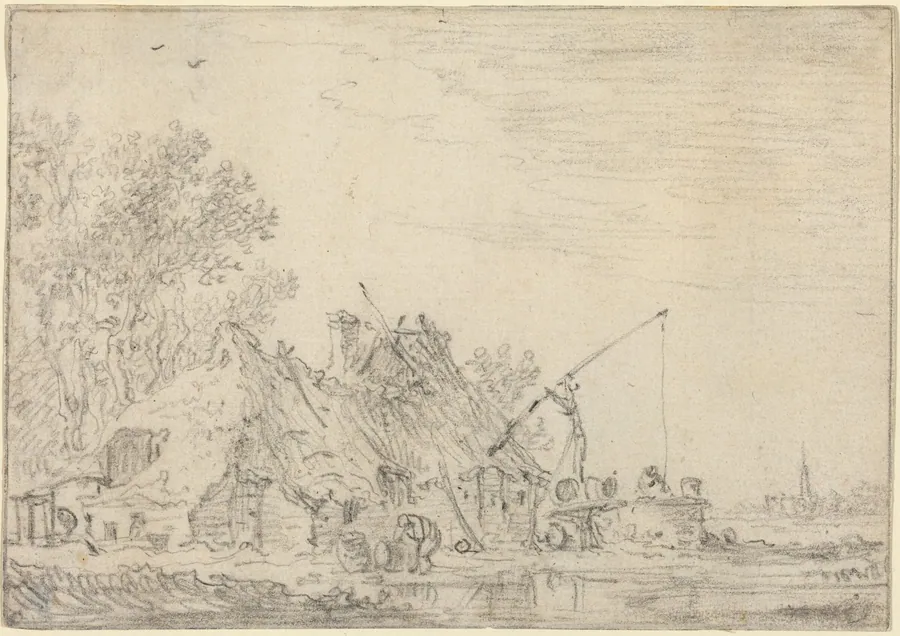 Rustic House with a Well by Jan van Goyen