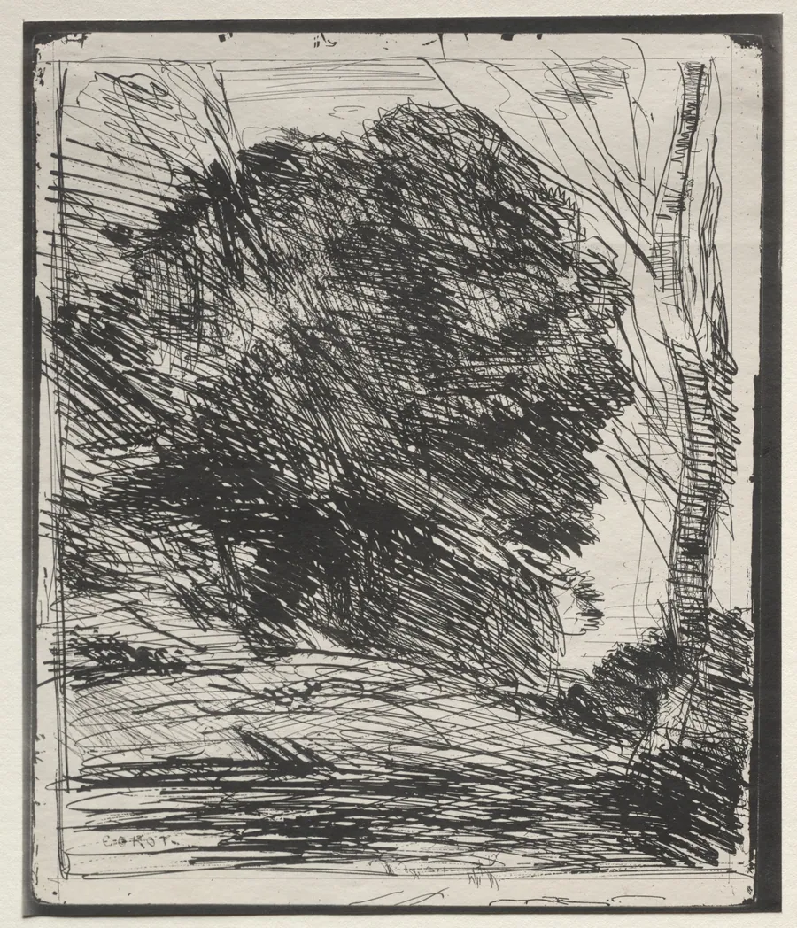 Trees on the Mountain by Jean Baptiste Camille Corot