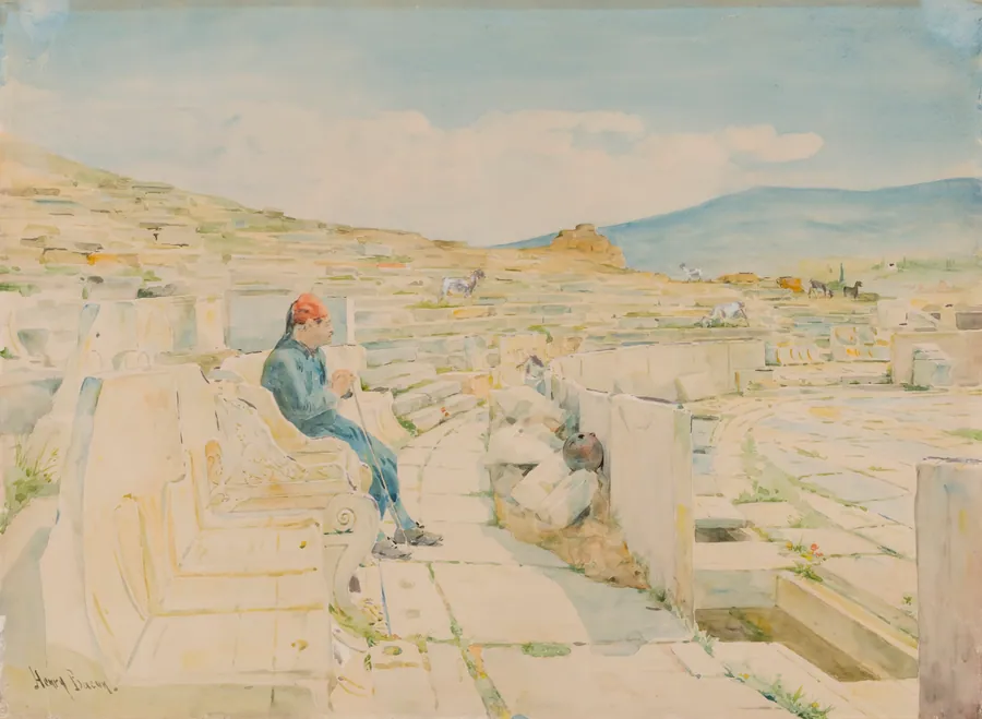 Theatre of Dionysus by Henry Bacon, born Haverhill, MA 1839-died Cairo, Egypt 1912