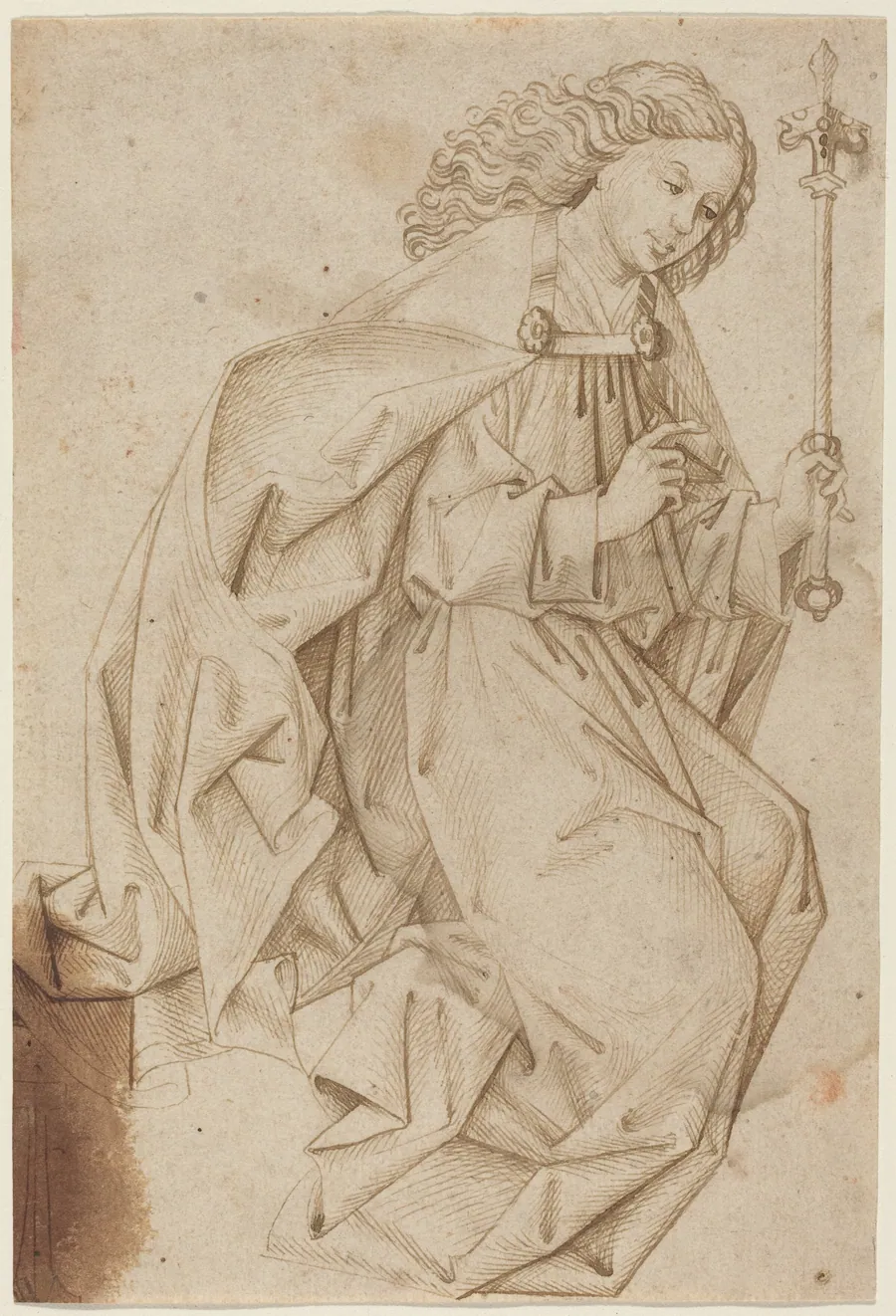 The Angel of the Annunciation by Swabian 15th Century