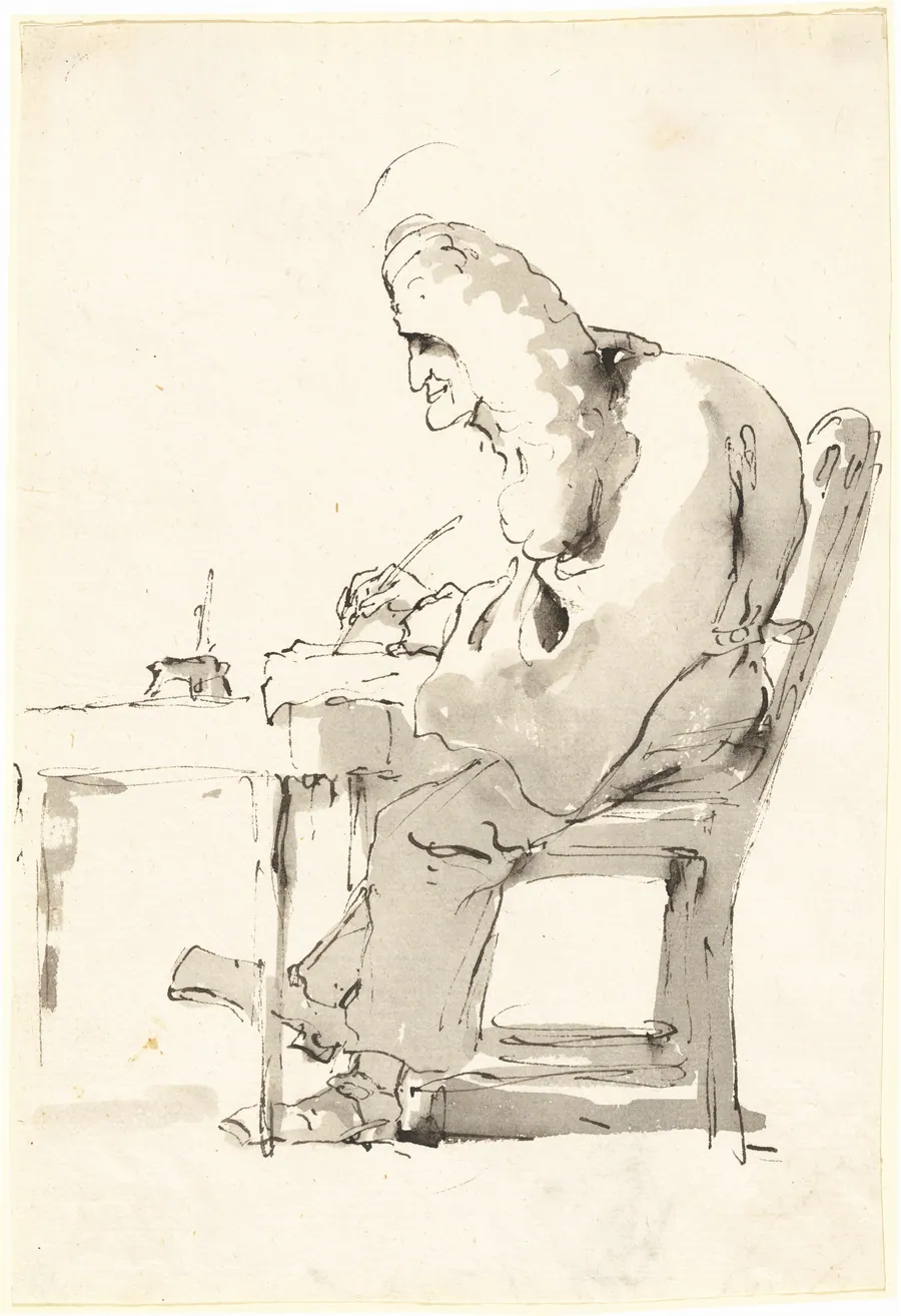 A Venetian Lawyer at His Desk by Giovanni Battista Tiepolo
