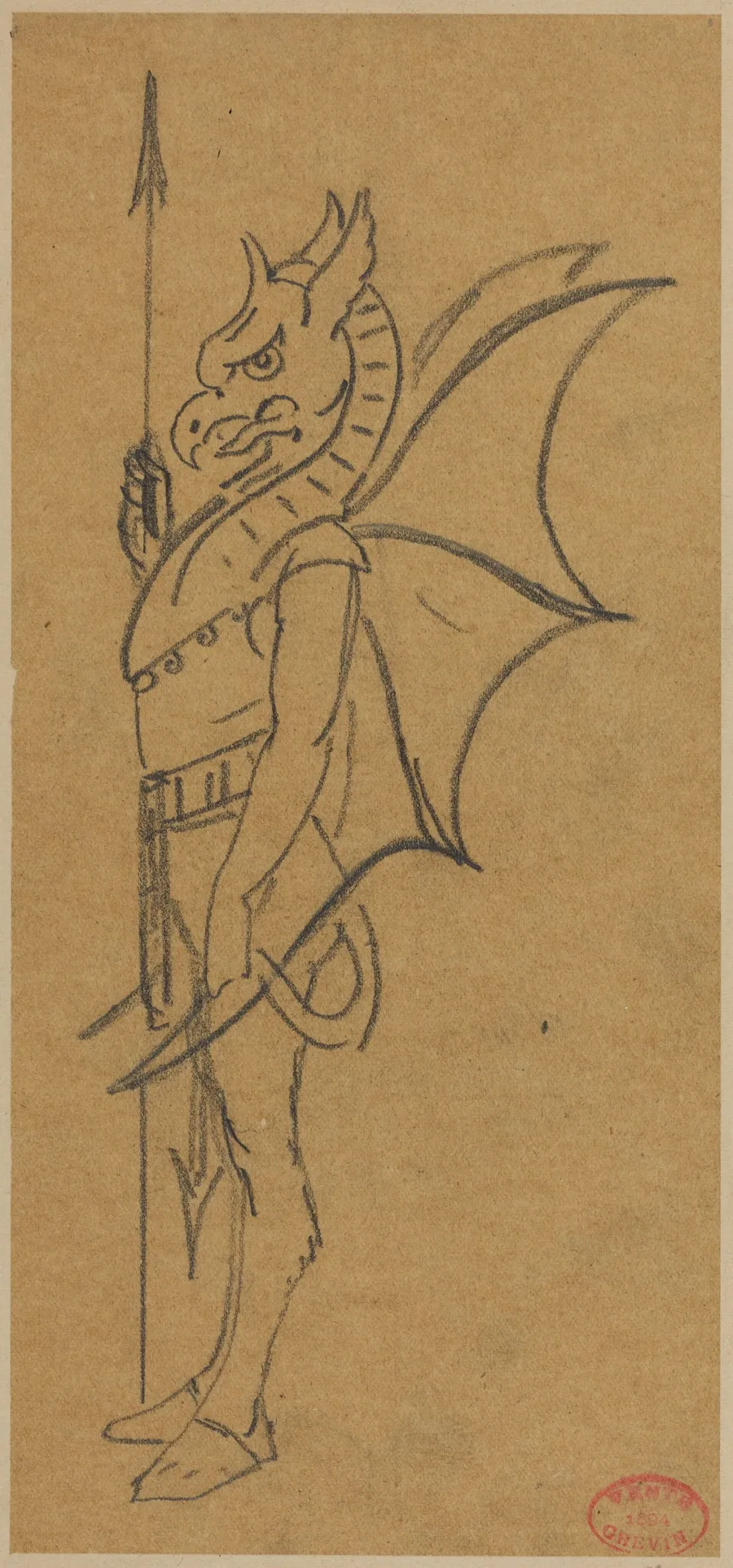 Figure Dressed as a Griffin by Alfred Grévin