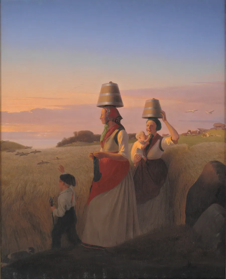 Landlig scene by Jørgen V. Sonne
