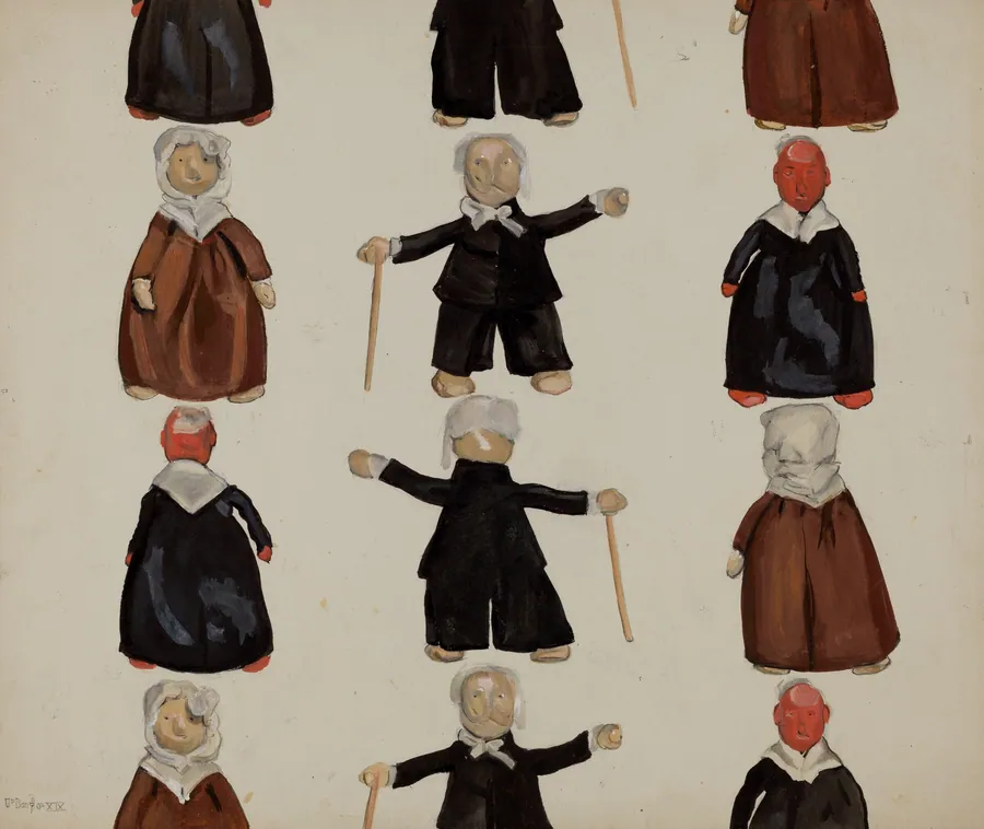 Plate of Dolls by Jane Iverson