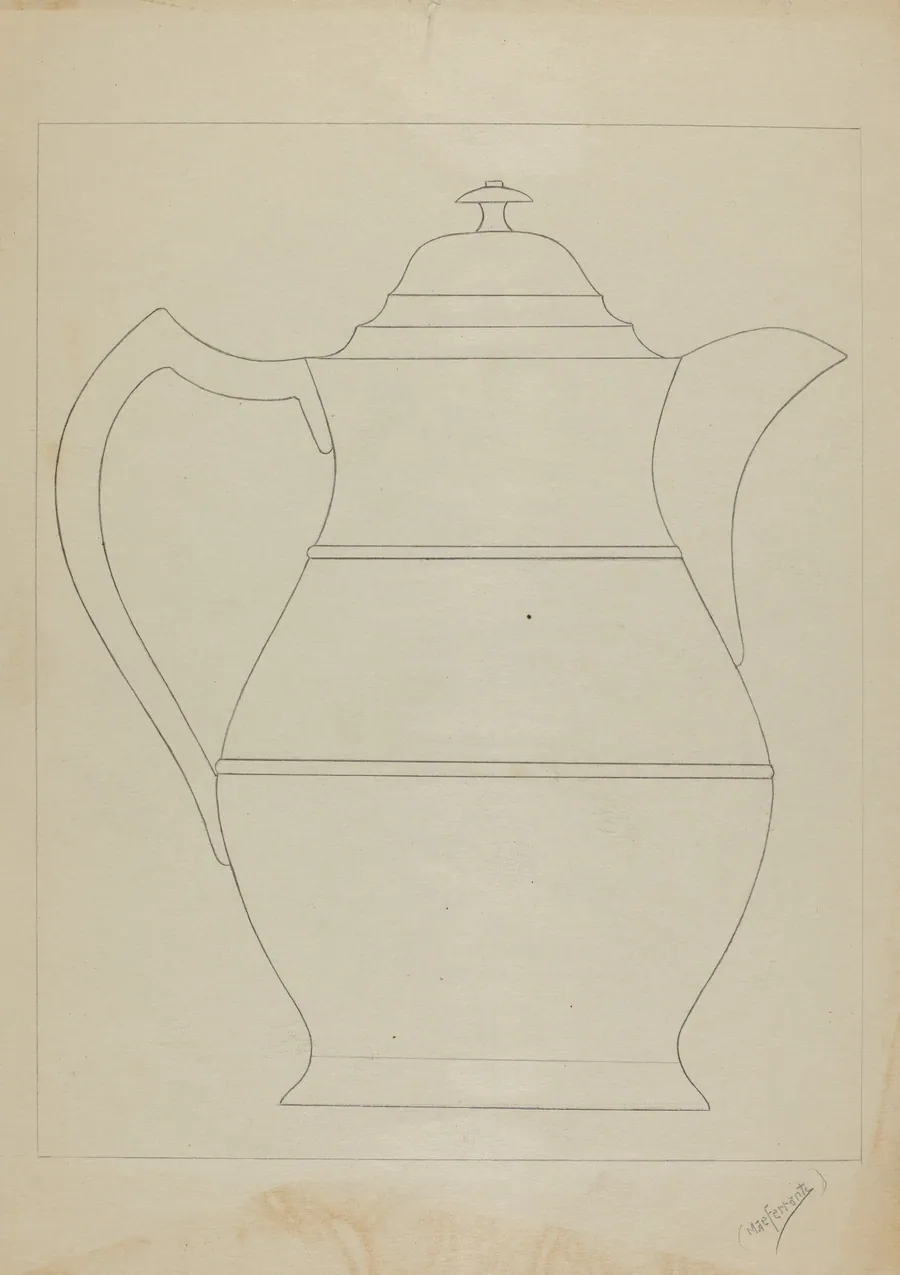 Covered Water Pitcher by Mario De Ferrante