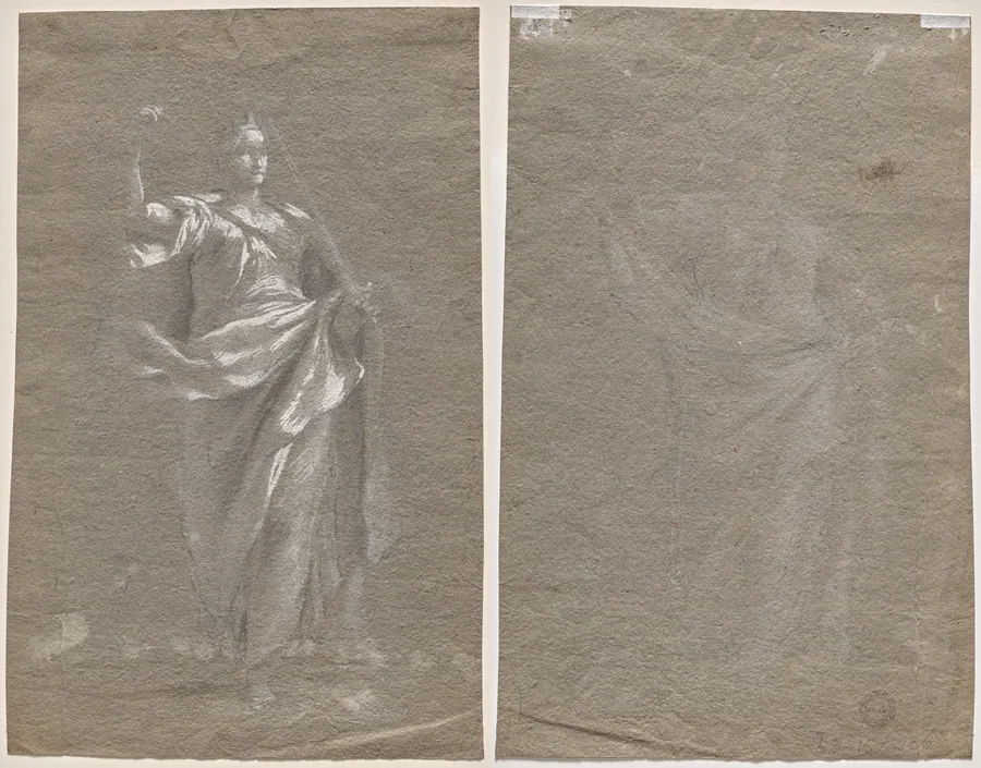 Allegorical Figure (recto and verso) by Anonymous