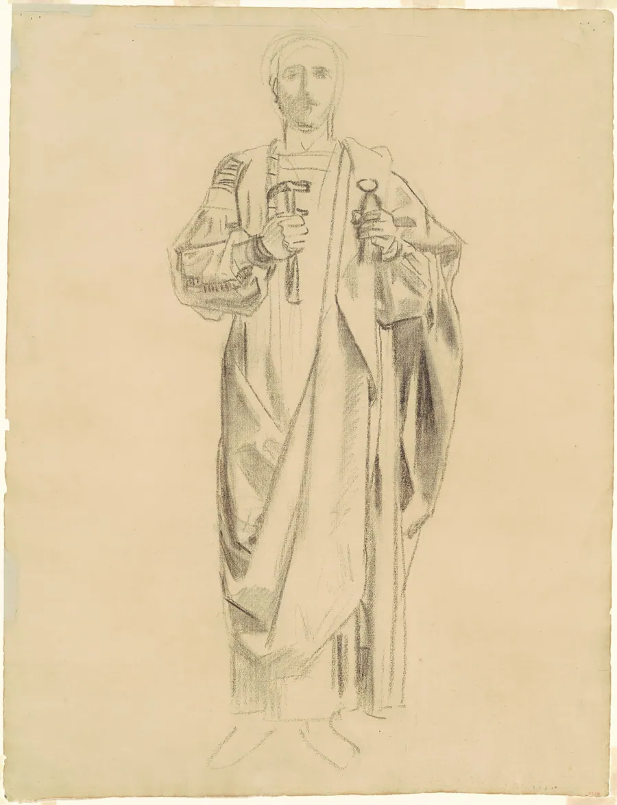 Study for "Dogma of the Redemption: Frieze of Angels" [recto] by John Singer Sargent