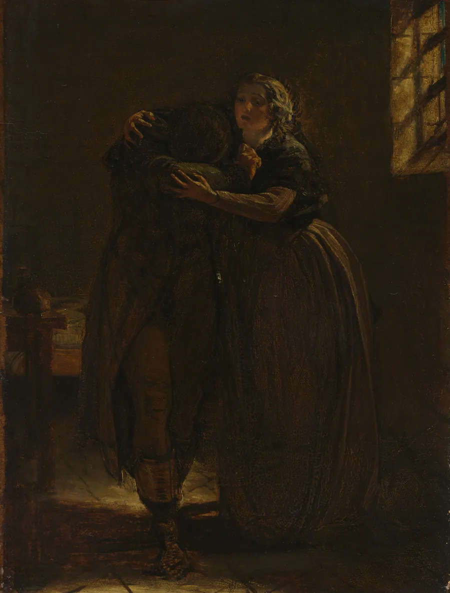 Study for "Come Rest in this Bosom my own Stricken Dear" by Augustus Leopold Egg