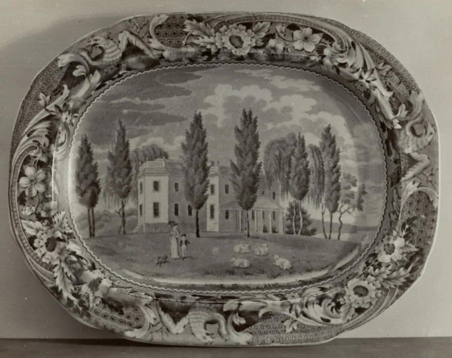 Plate - "Stevens House, Hoboken" by Helmut Hiatt