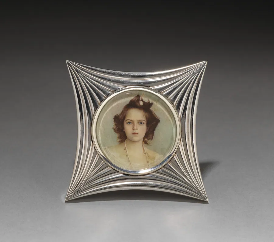 Frame with Portrait Miniature of Princess Yusopov by House of Fabergé