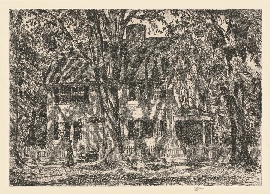 The Lion Gardiner House, Easthampton by Childe Hassam