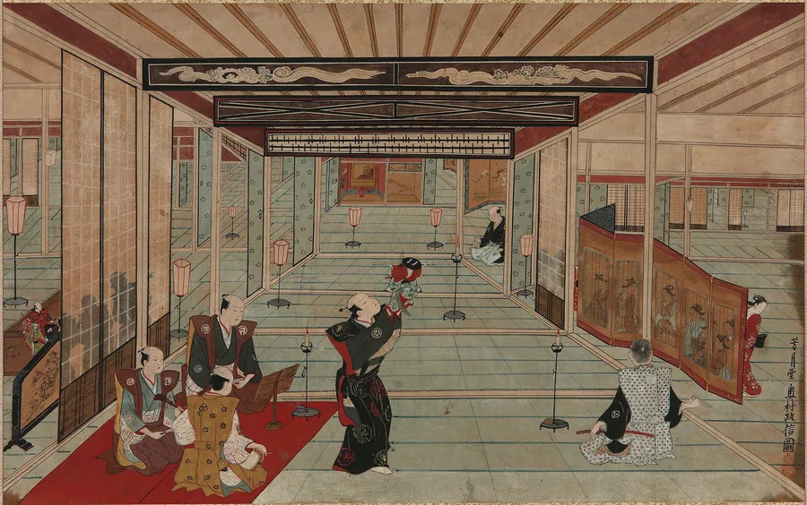 A Private Puppet Performance by Okumura Masanobu 奥村政信 (1686-1764)