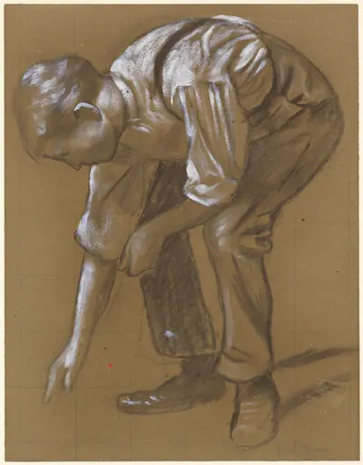 A Man Bending Over