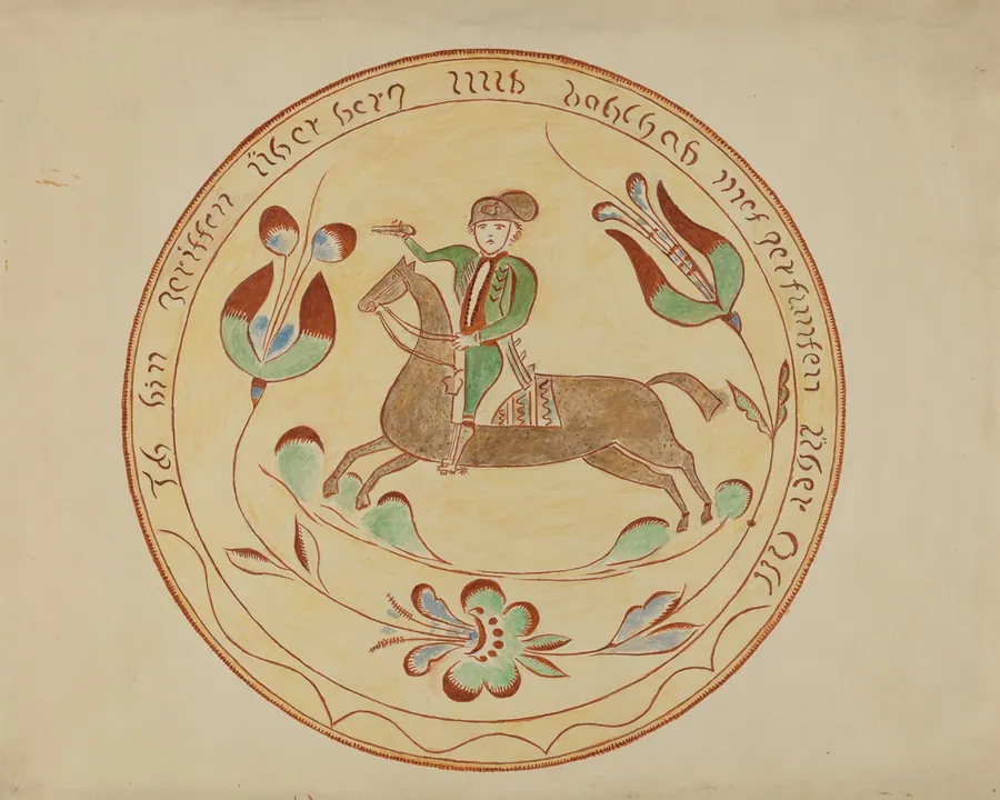 Pa. German Plate by American 20th Century