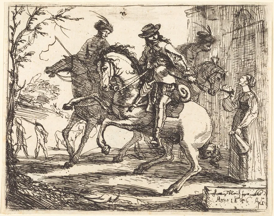 Three Riders before an Inn by Hans Ulrich Franck