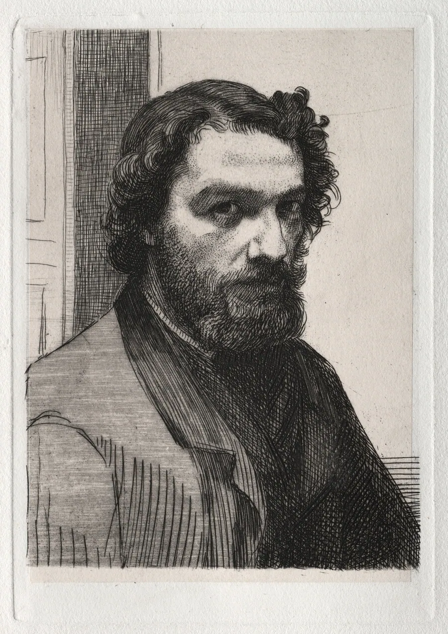 Alphonse Legros by Félix Bracquemond