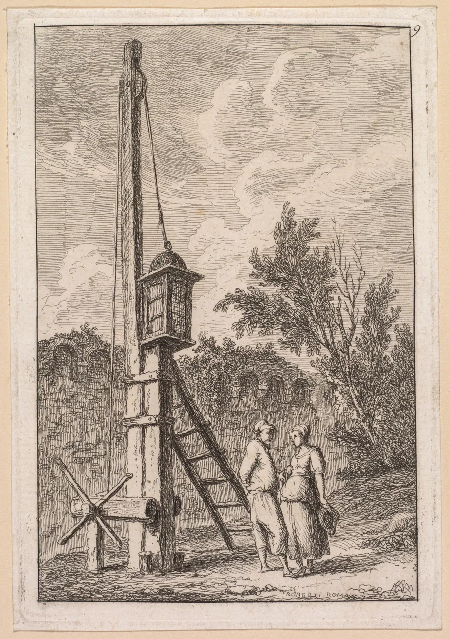 Le Poteau by Hubert Robert