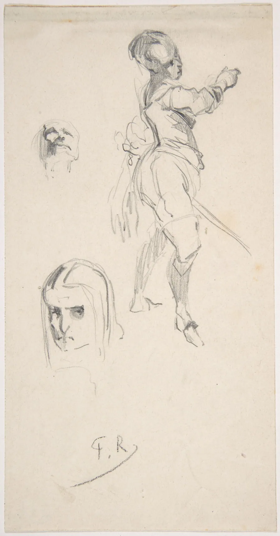 Figure study by Félicien Rops