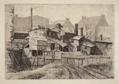 Untitled (Wooden House in City)