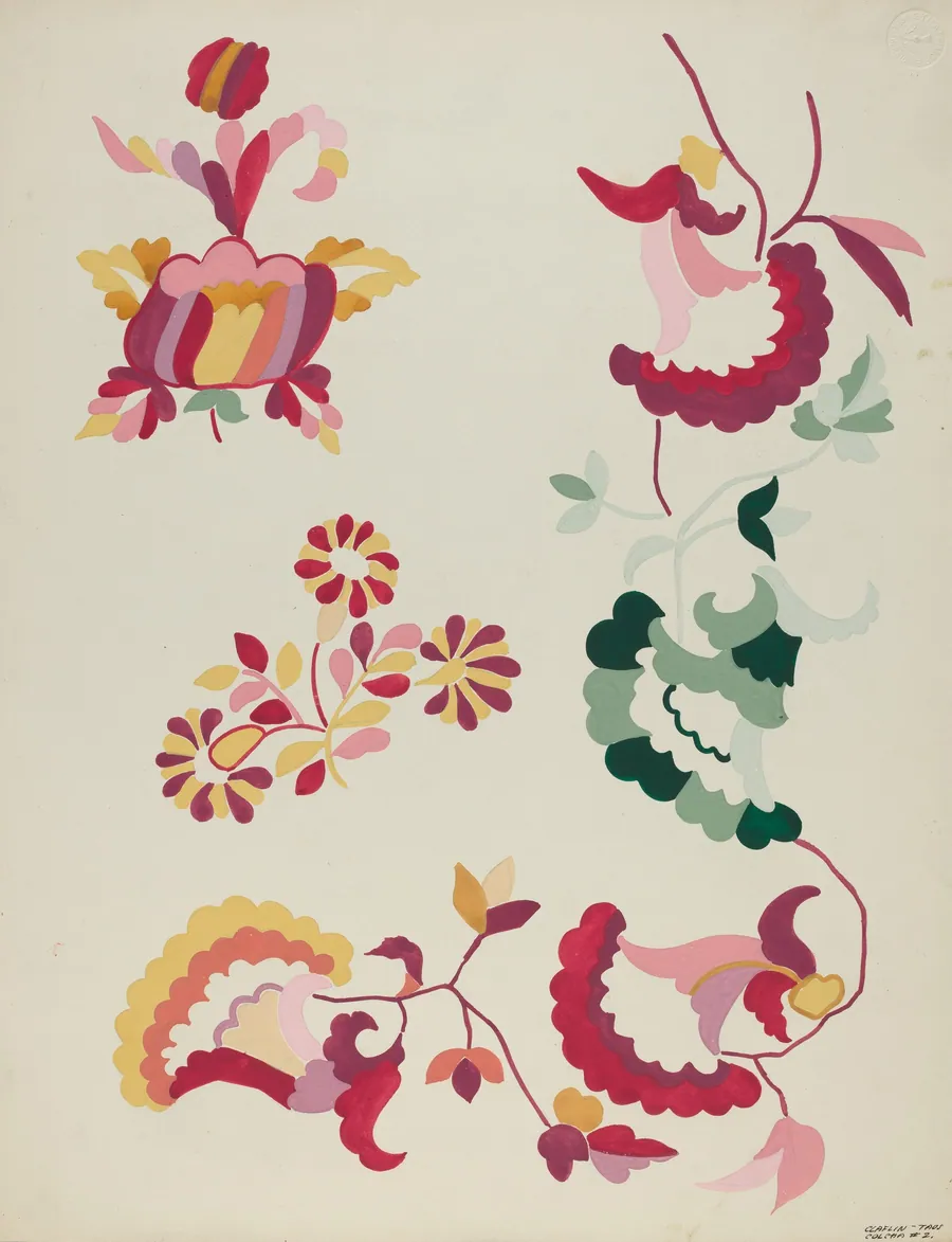 Detail of Bedspread Pattern by Majel G. Claflin