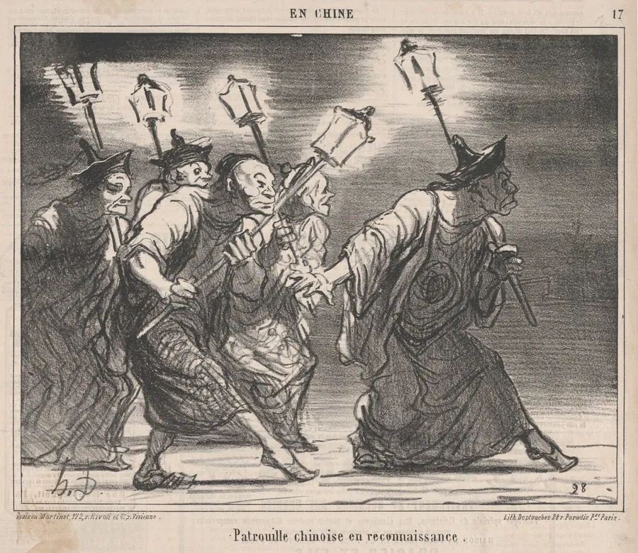Patrouille chinoise en reçonnaissance, from En Chine, published in Le Charivari, November 7, 1859 by Honoré Daumier