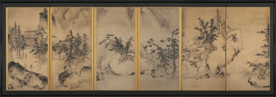 Winter and Spring Landscape by Tenshō Shūbun