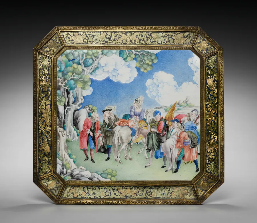 Screen with European Figures (obverse)