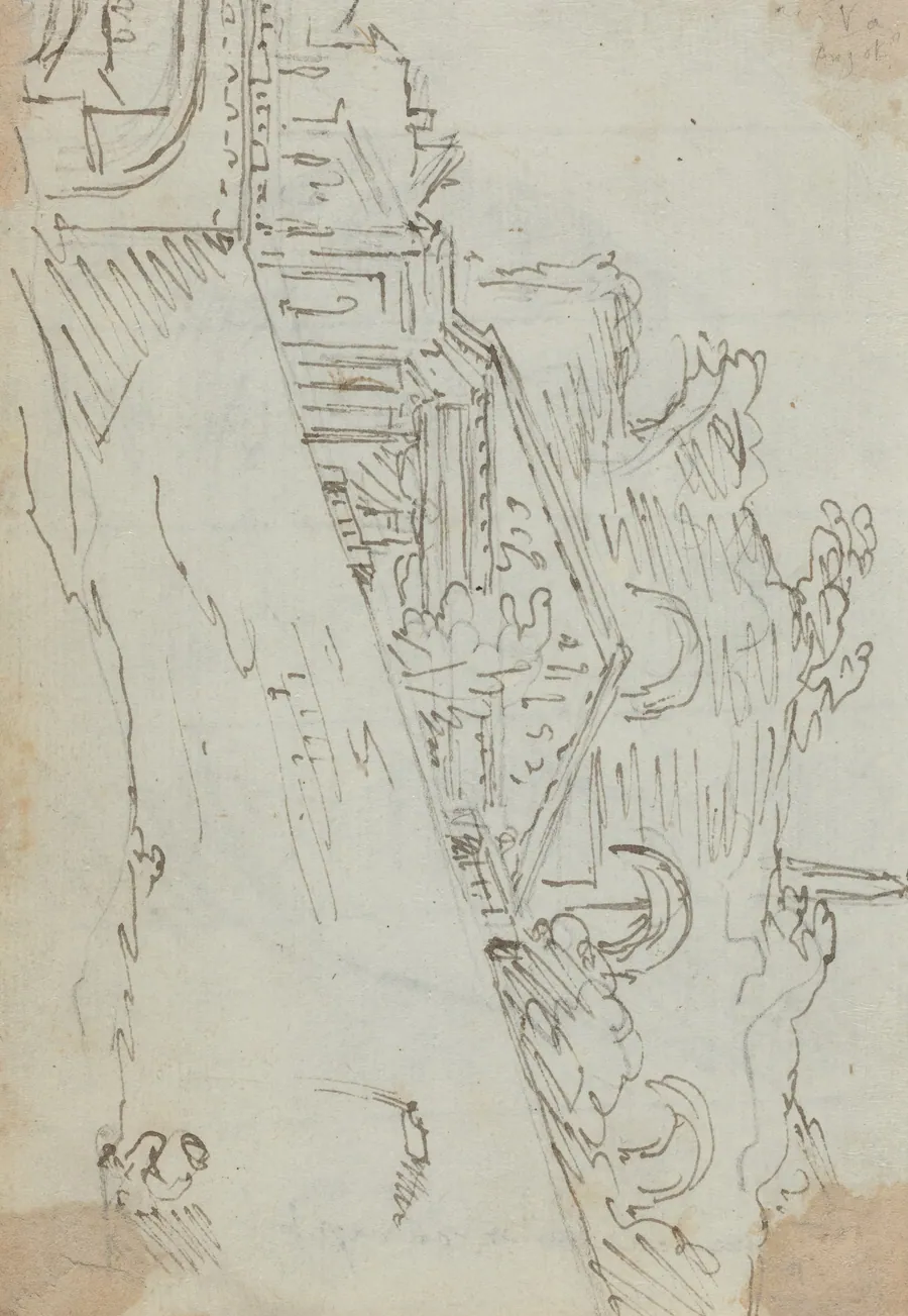 Ancient Ruins on the Bank of the Tiber by Augustin Pajou