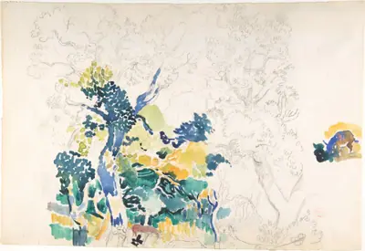 Study for "Underneath the Cork Oaks"