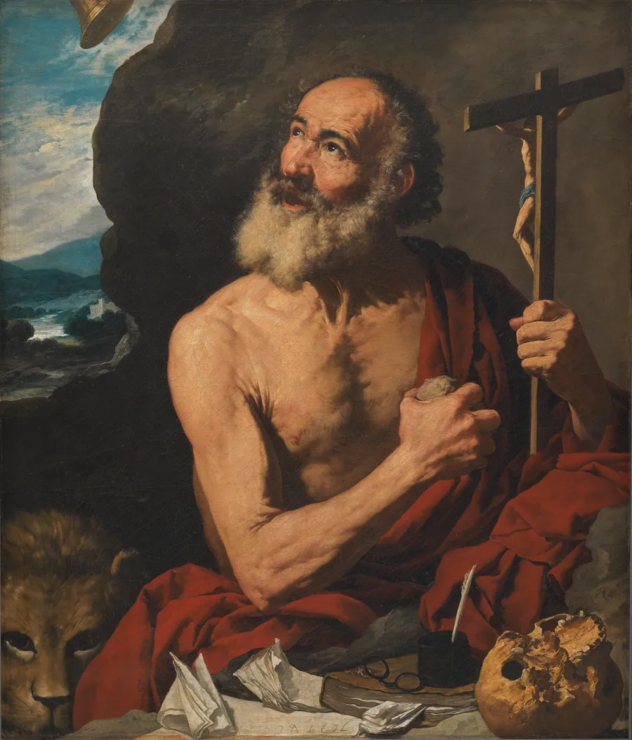 Den Hellige Hieronymus gør bod by Francisco Collantes
