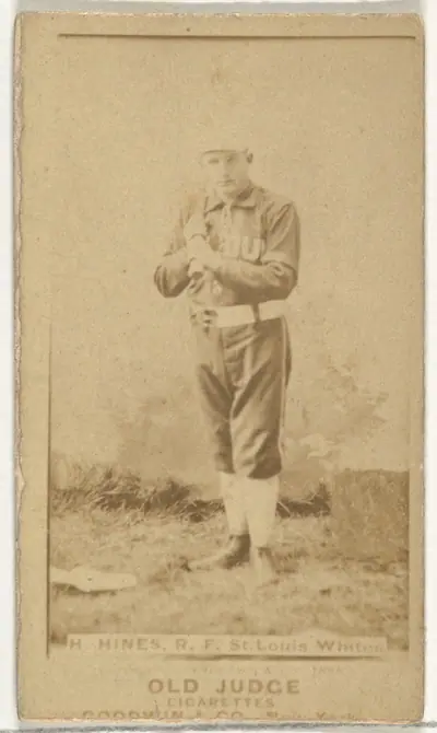 Hines, Right Field, St. Louis Whites, from the Old Judge series (N172) for Old Judge Cigarettes