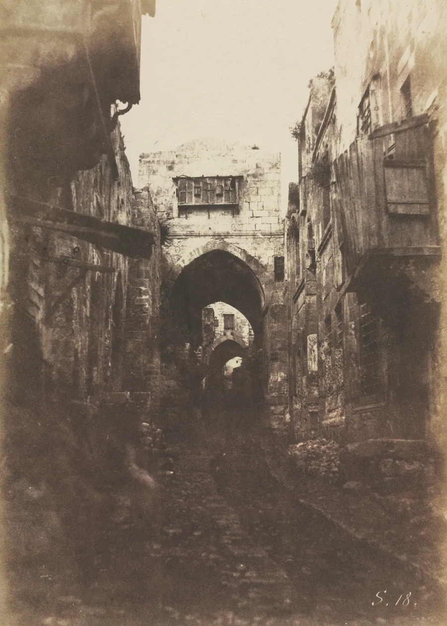 Street in the Arab Quarter, Jerusalem by Auguste Salzmann