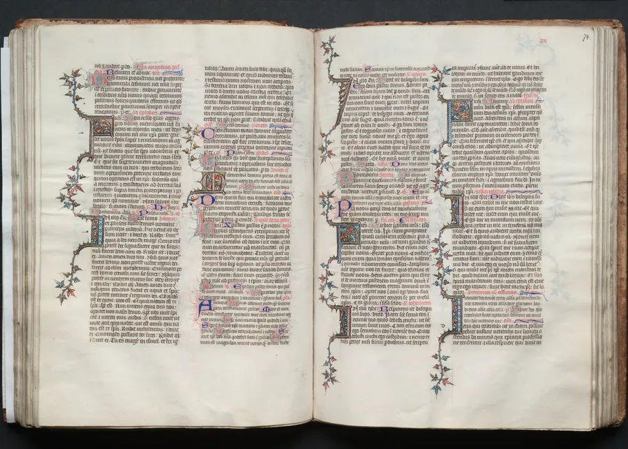 The Gotha Missal:  Fol. 73v, Text by Master of the Boqueteaux