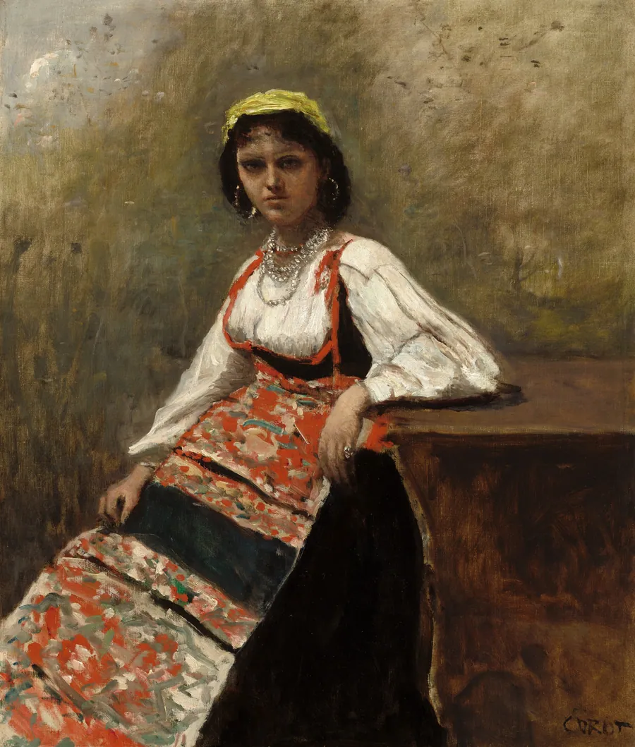 Italian Woman (La Morieri) by Jean-Baptiste-Camille Corot