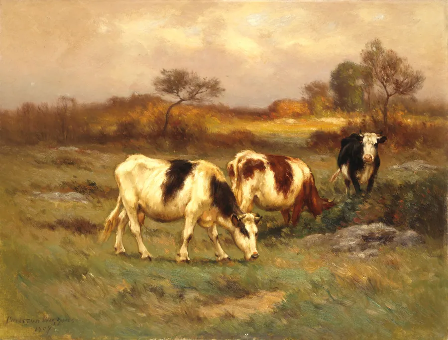 The Pasture Lot by Carleton Wiggins, born Turners, NY 1848-died Old Lyme, CT 1932