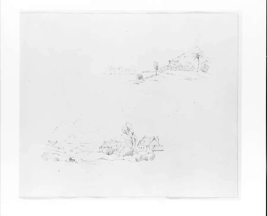 Two Tropical Landscape Studies (from Sketchbook) by John William Casilear