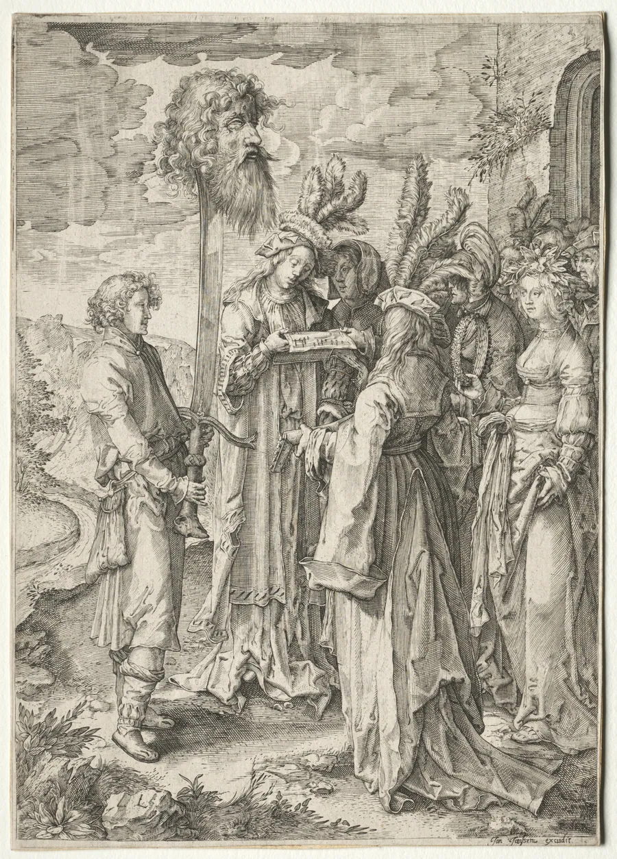 David with the Head of Goliath by Pieter Serwouters